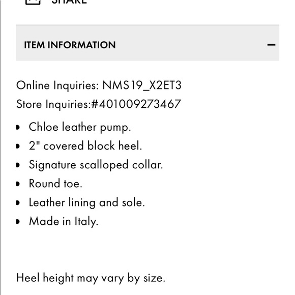 Chloe Lauren scallops heel pump 38.5 8 nude beige - Picture 8 of 8